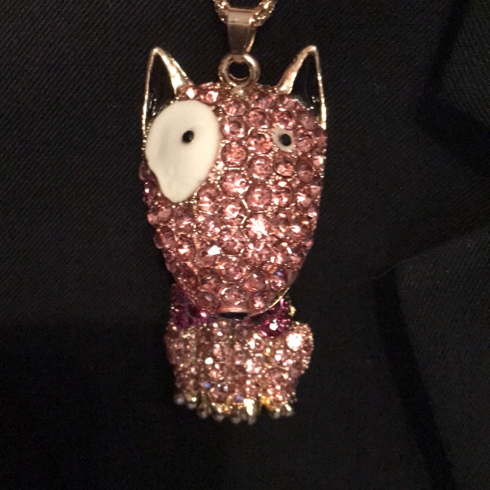 Pink spotted doggy Necklace